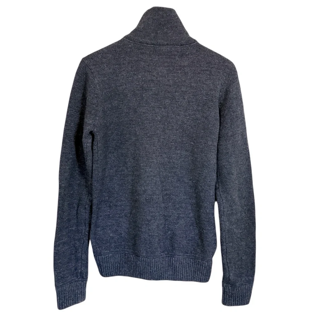 G-Star Raw Mens Knit Cardigan Sweater Jacket Small 100% Cotton Gray CL Coast